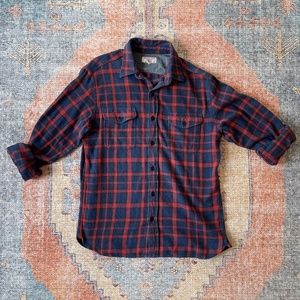 J. Crew Wallace & Barnes heavyweight flannel shirt in plaid